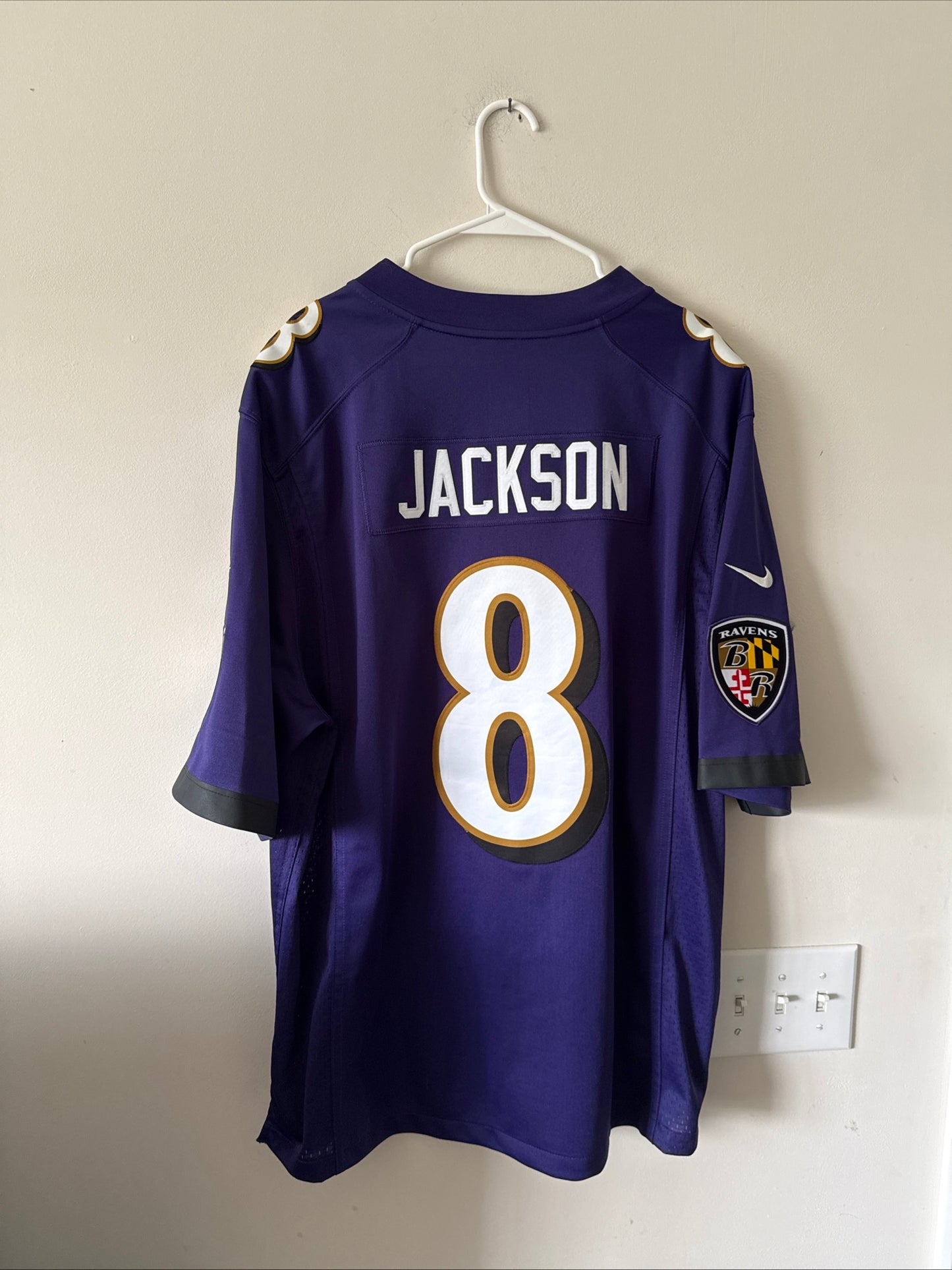 Men's Nike Lamar Jackson #8 Baltimore Ravens NFL 100 Vapor Lmtd Jersey Sz 2XL