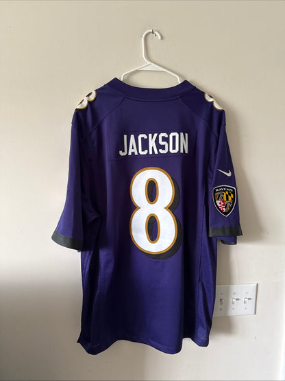 Men's Nike Lamar Jackson #8 Baltimore Ravens NFL 100 Vapor Lmtd Jersey Sz 2XL