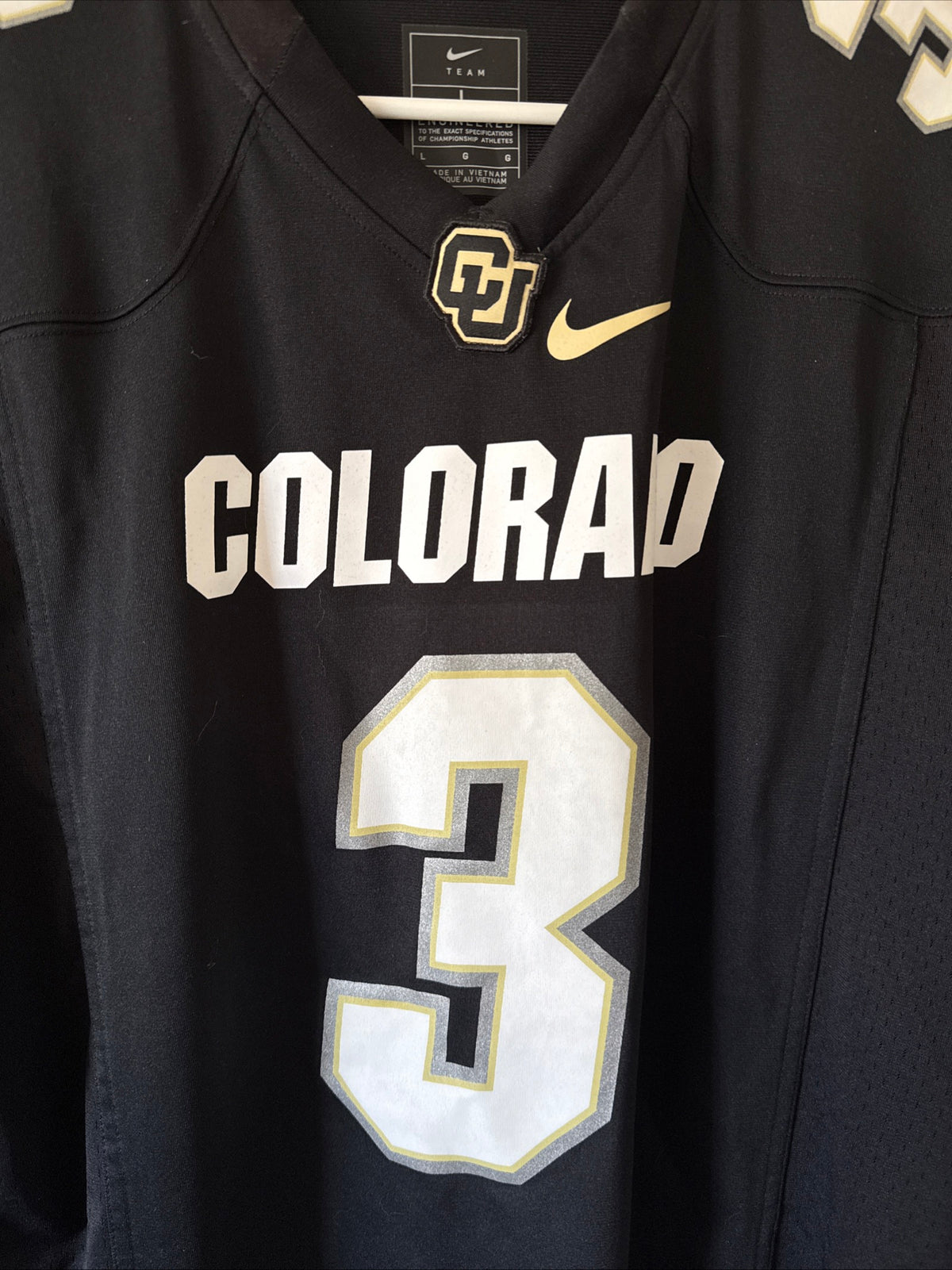 Men’s Nike Dylan Edwards #3 Colorado Buffaloes NCAA Jersey Sz L - Black RARE