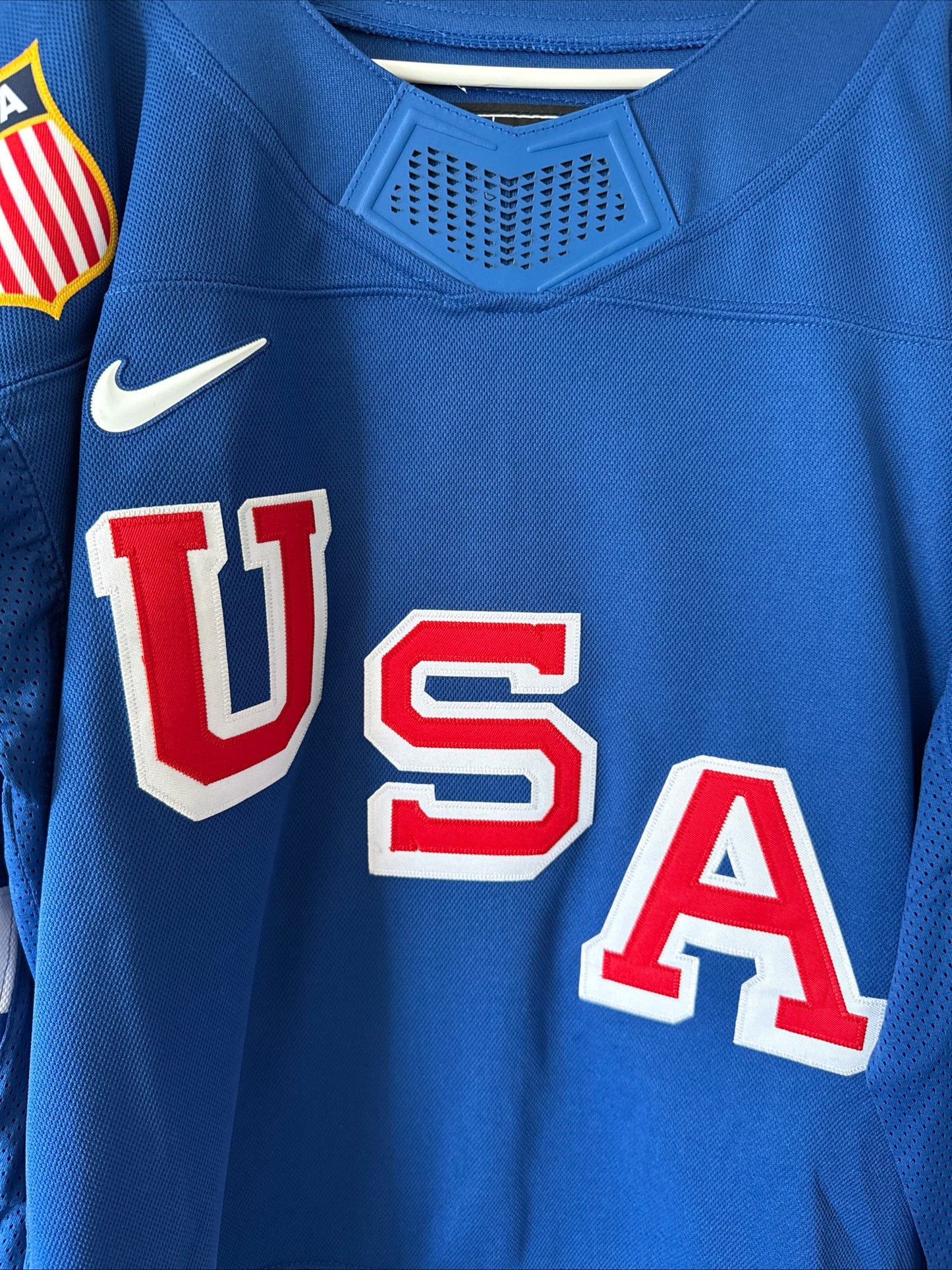 Men’s Nike Jack Hughes #86 Team USA Hockey Jersey 2026 Olympics Sz L Blue RARE