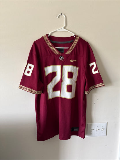 Men's Nike Warrick Dunn #28 Florida State Seminoles NCAA Jersey Sz L - RARE