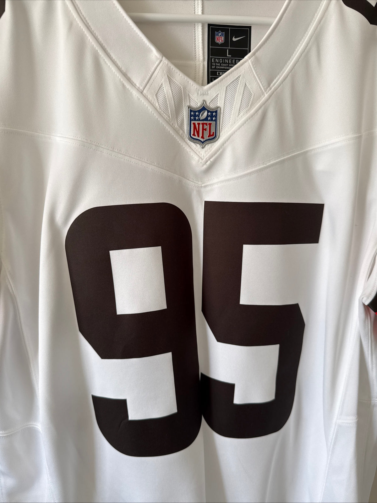 Men's Nike Myles Garrett #95 Cleveland Browns Vapor Lmtd NFL Jersey Sz L - RARE
