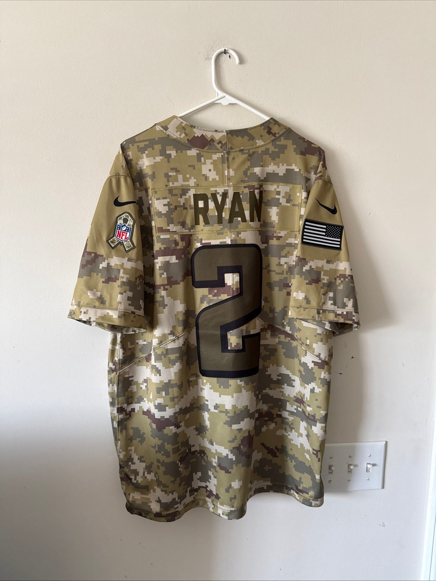 Men's Nike Matt Ryan #2 Atlanta Falcons Salute to Service NFL Jersey Sz XL RARE
