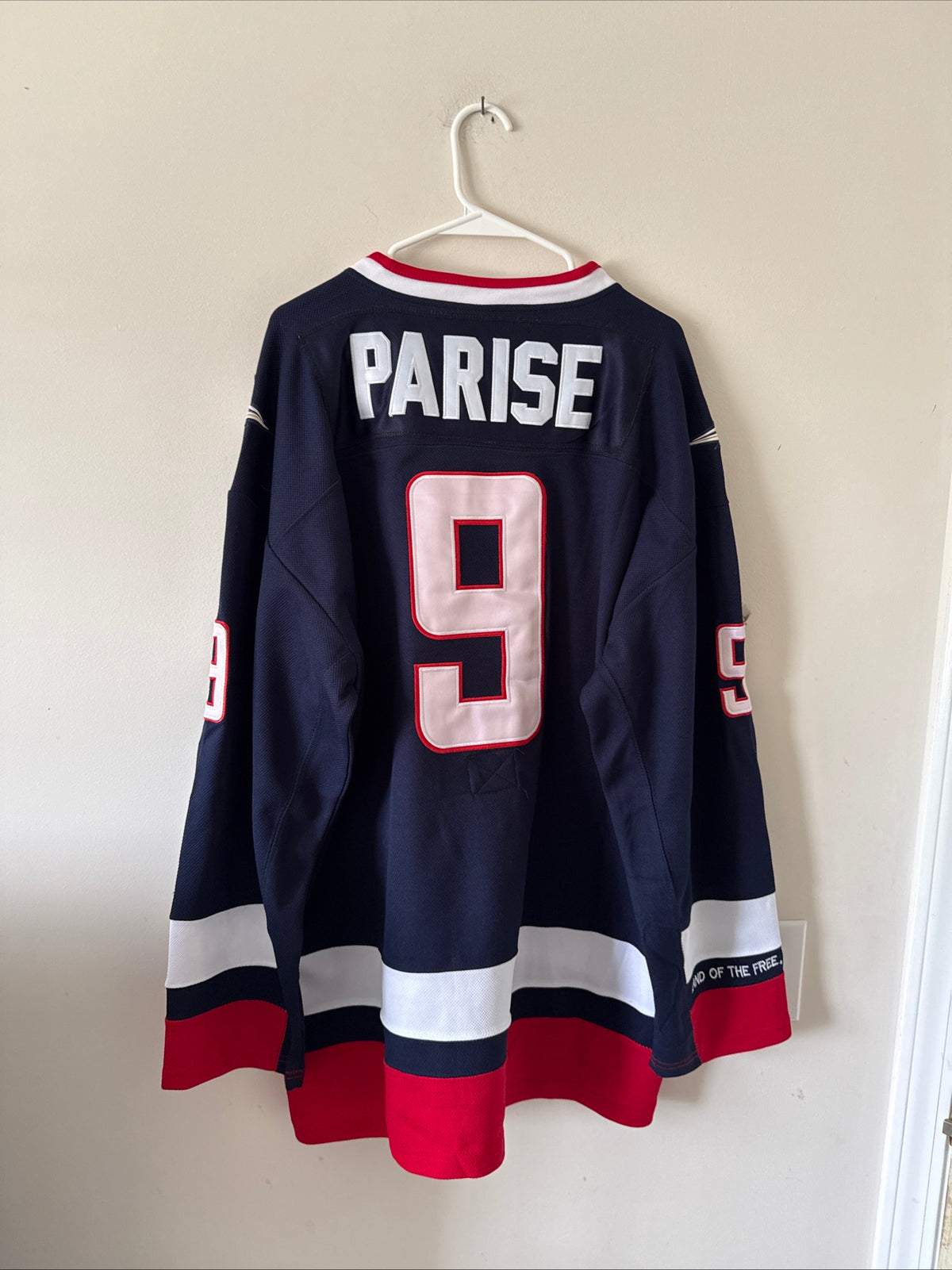 MEN’S NIKE ZACH PARISE #9 TEAM USA AUTHENTIC 2010 OLYMPICS JERSEY SZ 54 - RARE