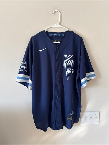 Men’s Nike Andrew Benintendi #16 KC Royals MLB City Connect Jersey Sz XL - RARE