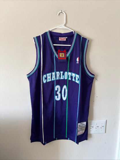 Men's Mitchell & Ness Dell Curry #30 Charlotte Hornets 1992/93 Jersey Sz XL RARE
