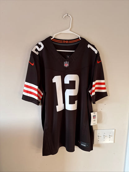 Men's Nike Shedeur Sanders #12 Cleveland Browns Vapor Lmtd Jersey Sz XL - RARE