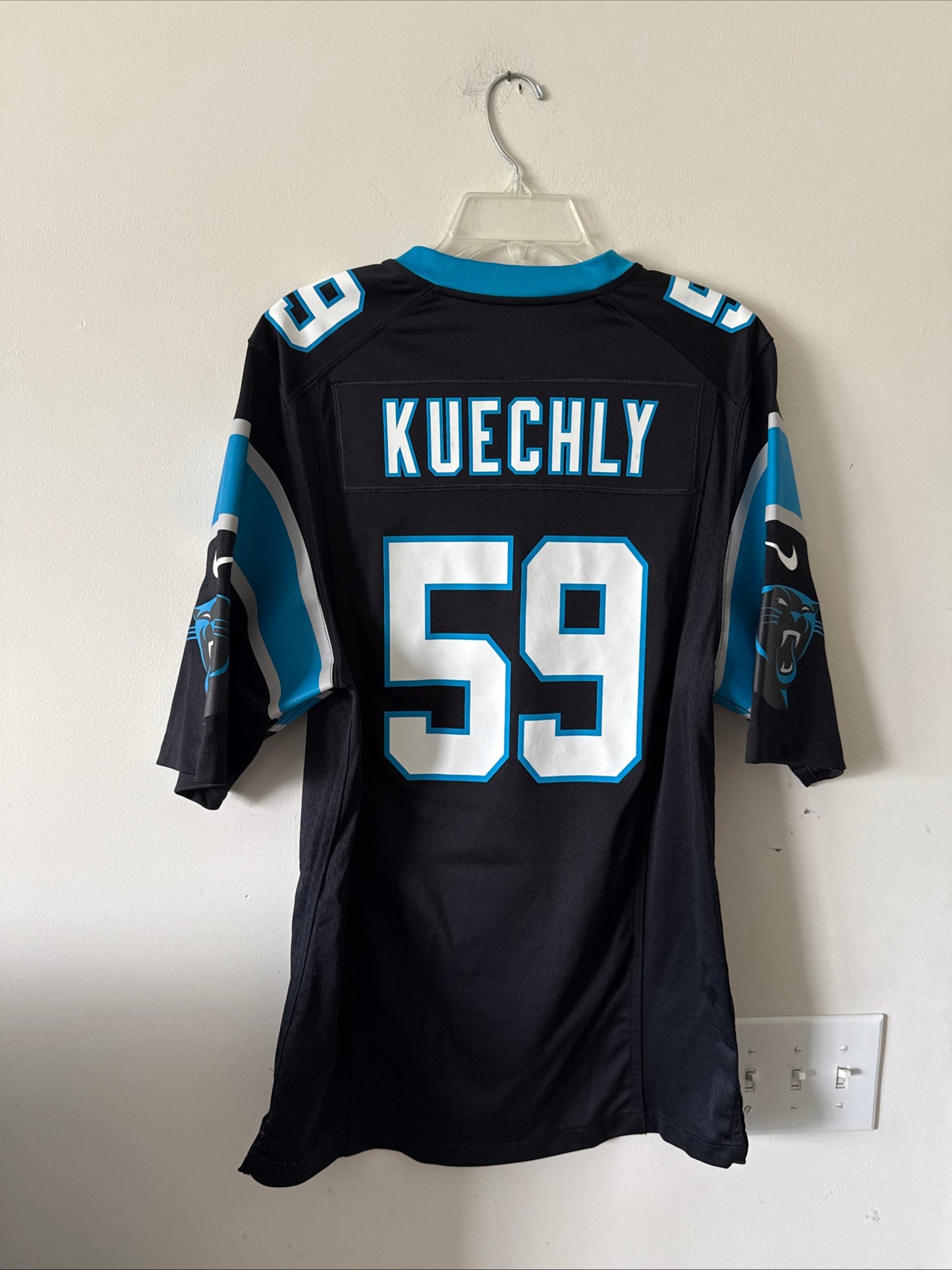 Men's Nike Luke Kuechly #59 Carolina Panthers Game NFL Jersey Sz S - Black