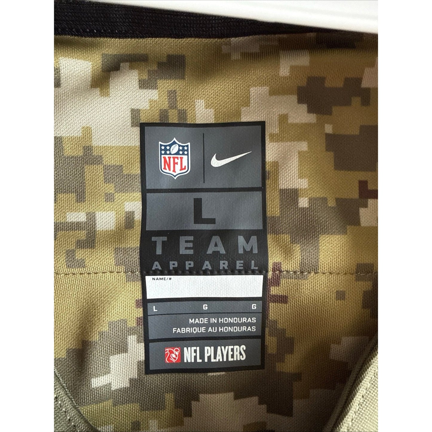 Men's Nike D.J. Moore #2 Carolina Panthers Salute To Service Jersey Sz L - RARE