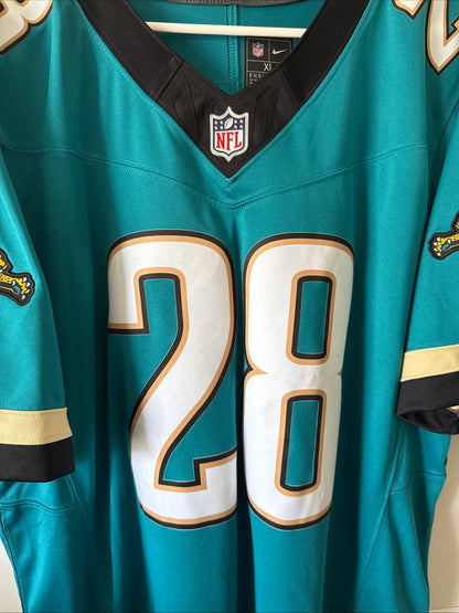 Men’s Nike Fred Taylor #28 Jacksonville Jaguars Vapor Lmtd Jersey Sz XL - RARE