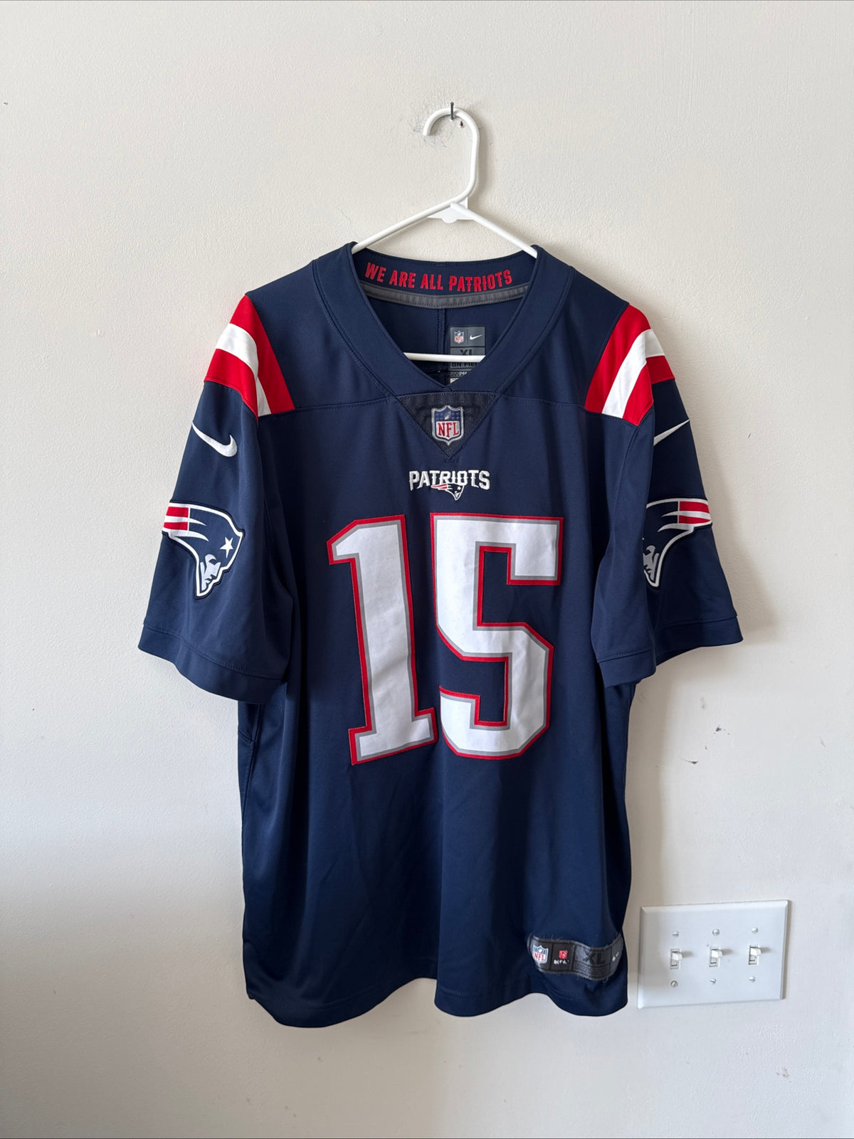 Men's Nike Chris Hogan #15 New England Patriots Vapor Lmtd Jersey Sz XL - RARE