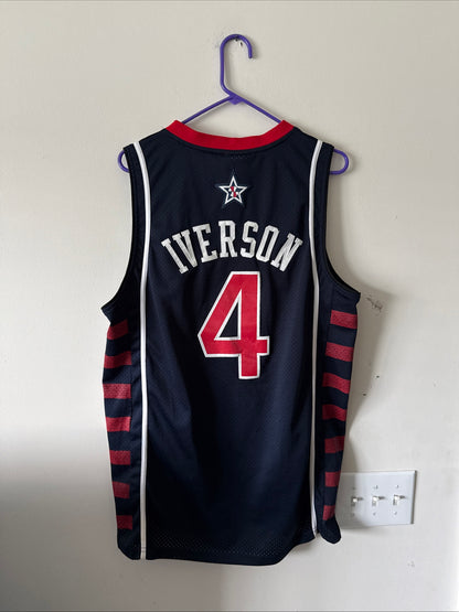 Men’s Reebok Allen Iverson #4 Team USA 2004 Olympics Jersey Sz 50 - RARE