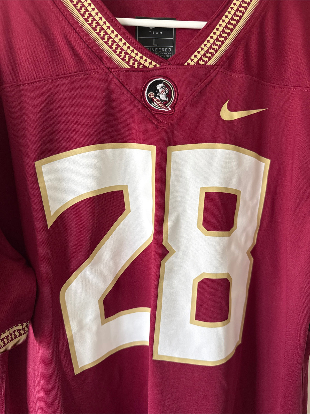 Men's Nike Warrick Dunn #28 Florida State Seminoles NCAA Jersey Sz L - RARE