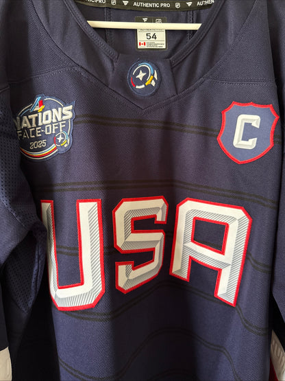 Men’s Fanatics Auston Matthews #34 Team USA 4 Nations Faceoff Jersey Sz 54 RARE