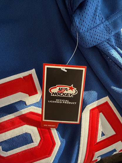 Men’s Nike Jack Hughes #86 Team USA Hockey Jersey 2026 Olympics Sz L Blue RARE