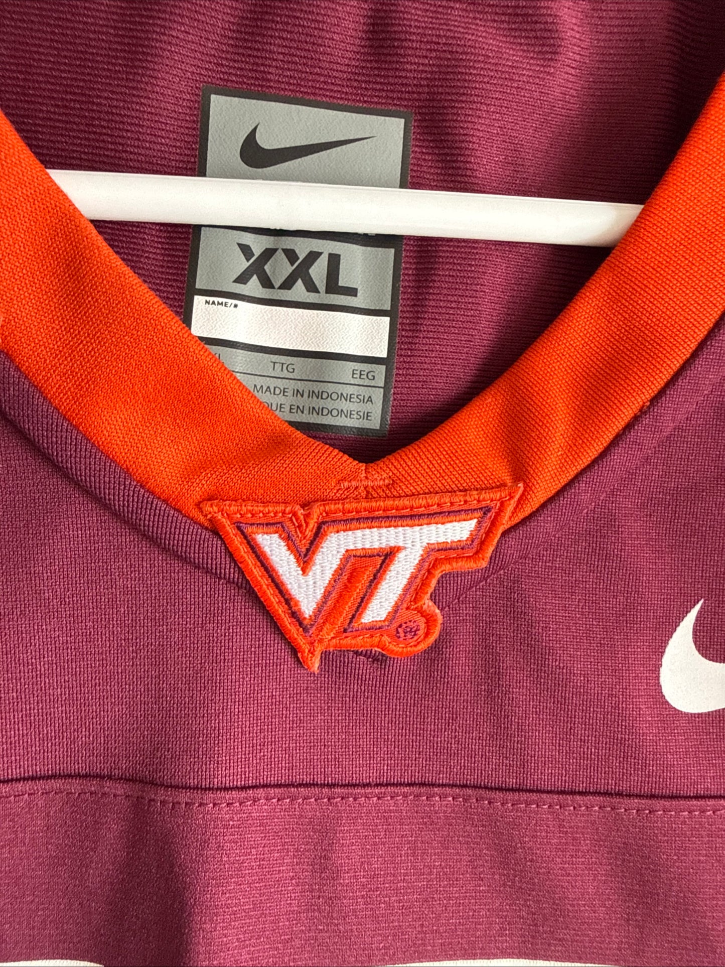 Men's Nike Kam Chancellor #17 Virginia Tech Hokies Game Jersey Sz 2XL - RARE