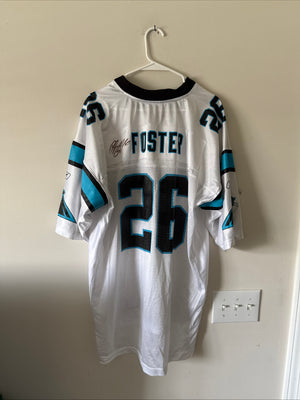 Men’s Reebok DeShaun Foster #26 Carolina Panthers Signed Jersey Size XL - RARE