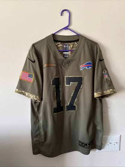 Men's Nike Josh Allen #17 Buffalo Bills Salute To Service Lmtd Jersey Sz L RARE