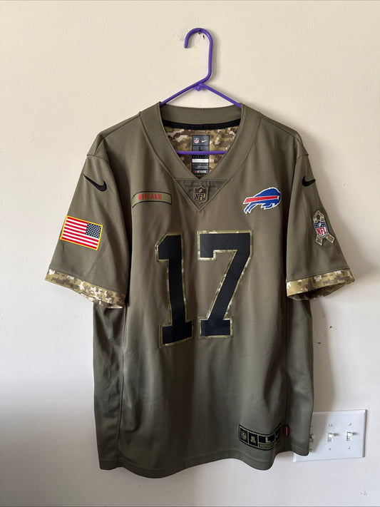 Men's Nike Josh Allen #17 Buffalo Bills Salute To Service Lmtd Jersey Sz L RARE