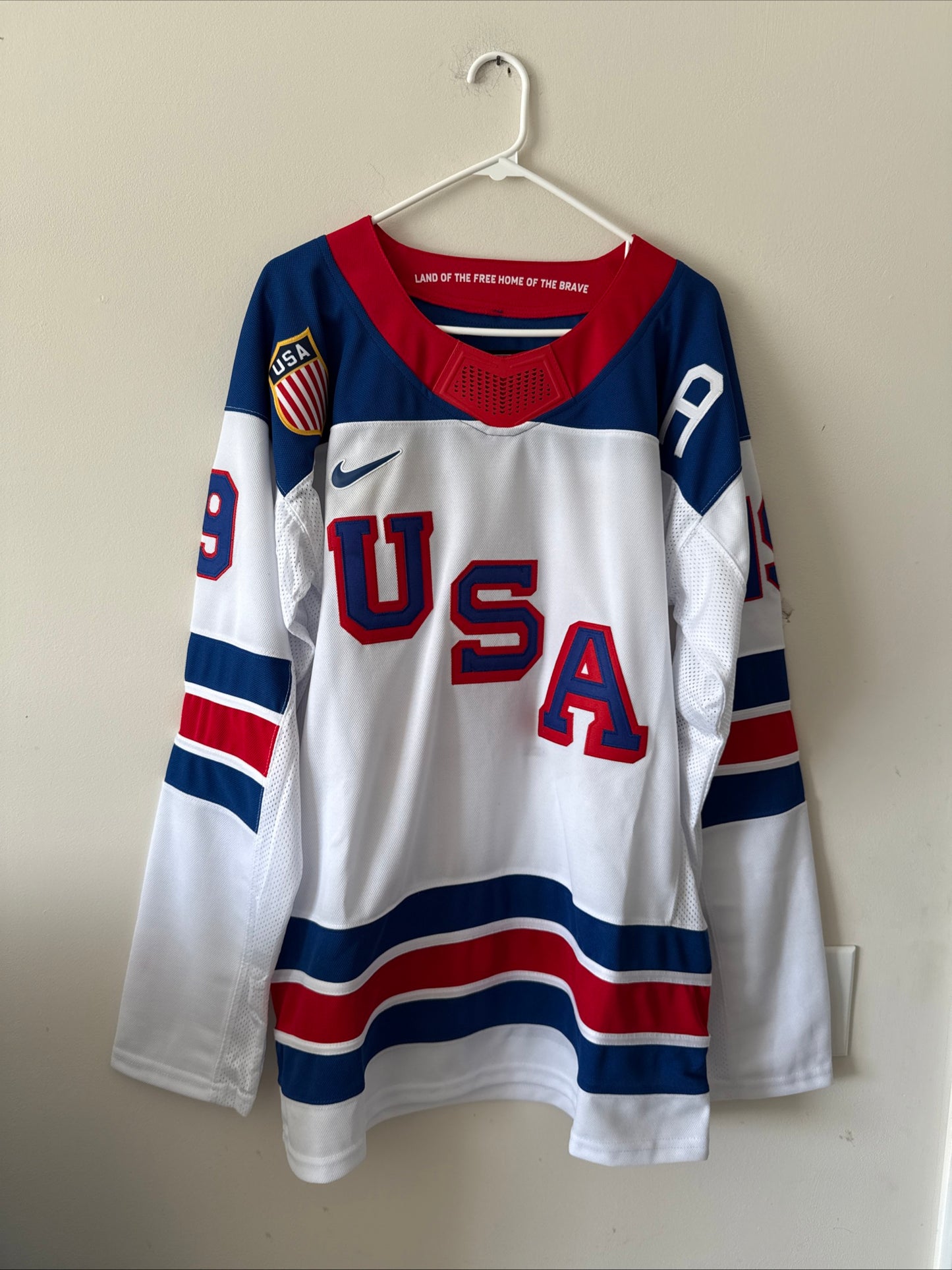 Men’s Nike Matthew Tkachuk #19 Team USA Hockey 2026 Olympics Jersey L White RARE