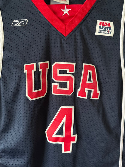 Men’s Reebok Allen Iverson #4 Team USA 2004 Olympics Jersey Sz 50 - RARE