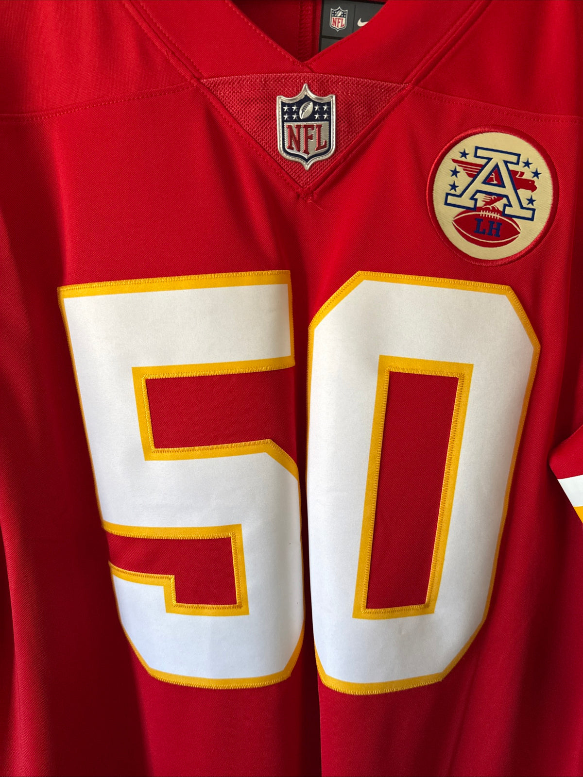 Men’s Nike Justin Houston #50 KC Chiefs Vapor Lmtd NFL Jersey Sz L - NWT RARE