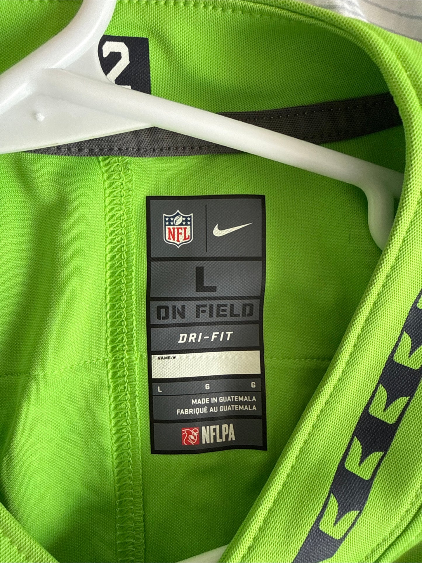 Men’s Nike Russell Wilson #3 Seattle Seahawks Color Rush Vapor Lmtd Jersey Sz L