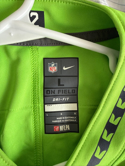 Men’s Nike Russell Wilson #3 Seattle Seahawks Color Rush Vapor Lmtd Jersey Sz L