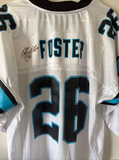 Men’s Reebok DeShaun Foster #26 Carolina Panthers Signed Jersey Size XL - RARE