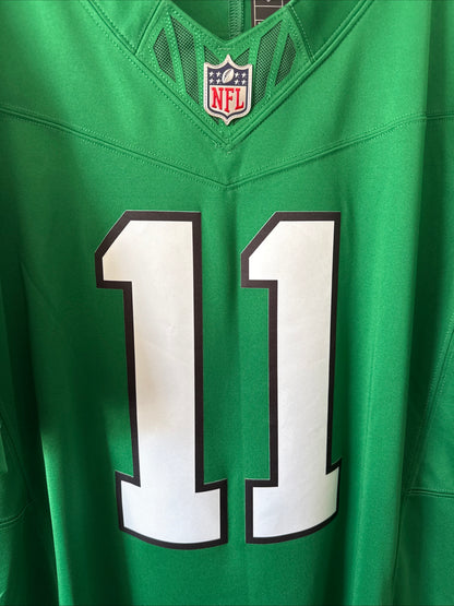 Men’s Nike AJ Brown #11 Philadelphia Eagles Vapor Lmtd Jersey Sz L - Kelly Green