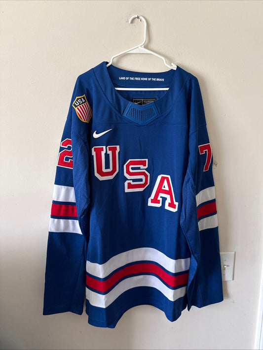 Men’s Nike Tage Thompson #72 Team USA 2026 Winter Olympics Jersey Size XL - RARE