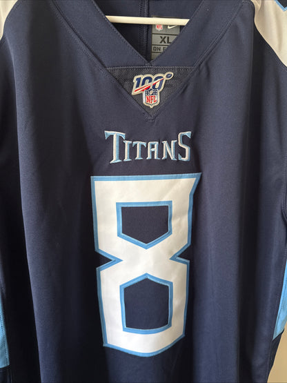 Men’s Nike Marcus Mariota #8 Titans NFL 100 Vapor Limited NFL Jersey Sz XL RARE