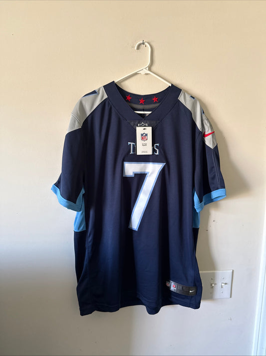 Men's Nike Malik Willis #7 Tennessee Titans Vapor Lmtd NFL Jersey Sz L - RARE