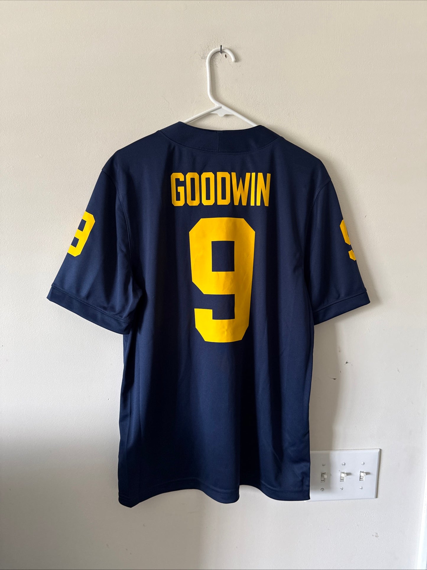 MEN’S NIKE CHANNING GOODWIN #9 MICHIGAN WOLVERINES NCAA JERSEY SZ M - BLUE RARE