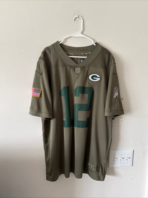 Men's Nike Aaron Rodgers #12 GB Packers Salute to Service Lmtd Jersey Sz XL RARE