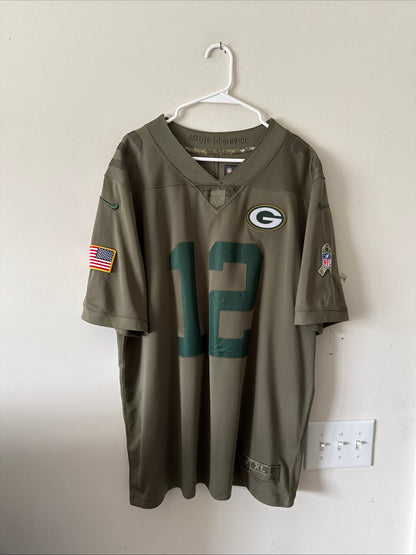 Men's Nike Aaron Rodgers #12 GB Packers Salute to Service Lmtd Jersey Sz XL RARE