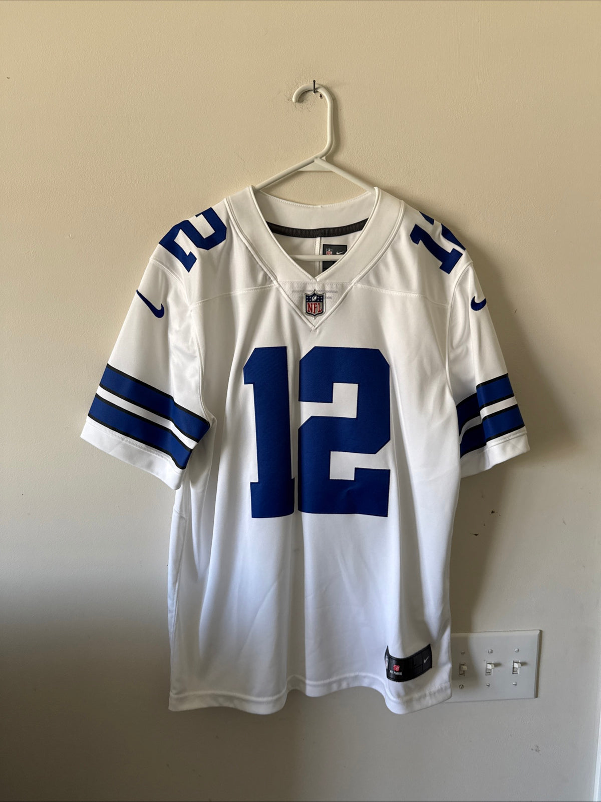 Men's Nike Roger Staubach #12 Dallas Cowboys Vapor Lmtd Jersey Sz L - White RARE