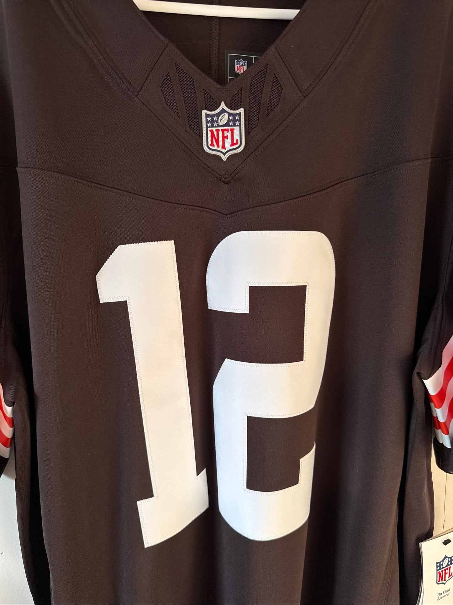 Men's Nike Shedeur Sanders #12 Cleveland Browns Vapor Lmtd Jersey Sz XL - RARE