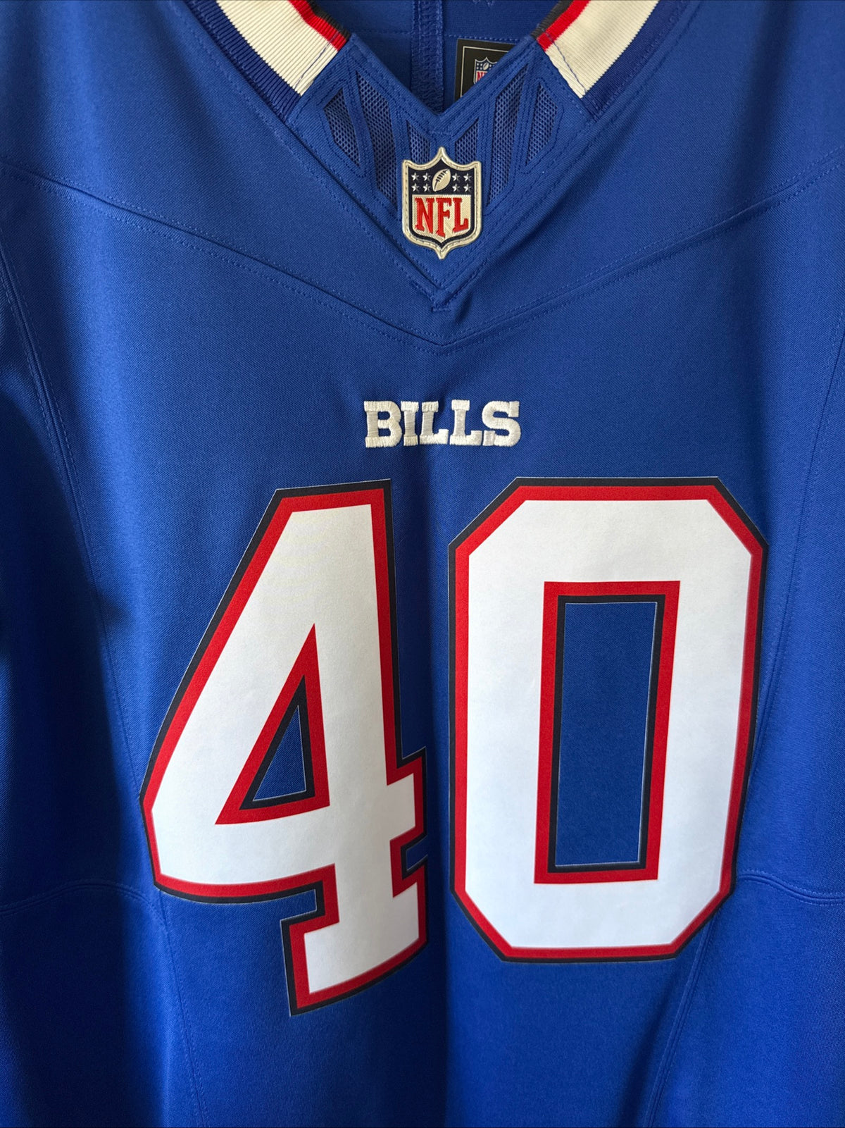 Men's Nike Von Miller #40 Buffalo Bills Vapor Lmtd NFL Jersey Sz L - Blue RARE