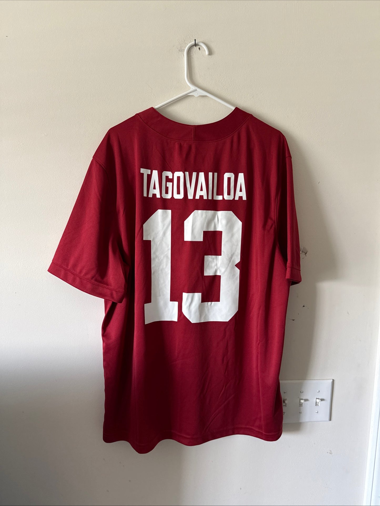 Men’s Nike Tua Tagovailoa #13 Alabama Crimson Tide Game Jersey Sz XL - Red RARE