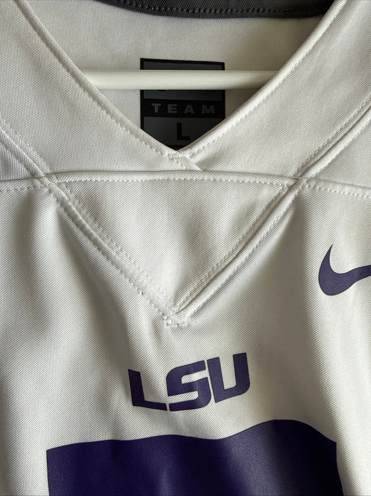 Men’s Nike Patrick Peterson #7 LSU Tigers NCAA Football Jersey Sz L - White RARE