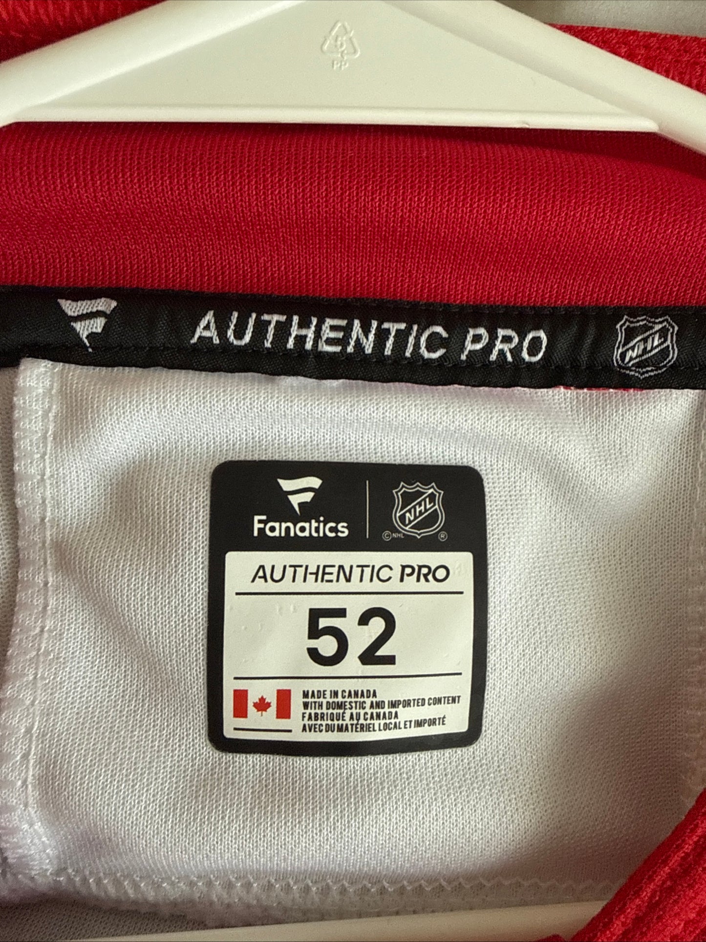 Men's Fanatics Dylan Larkin #71 Detroit Red Wings NHL Jersey Sz 52 - White RARE