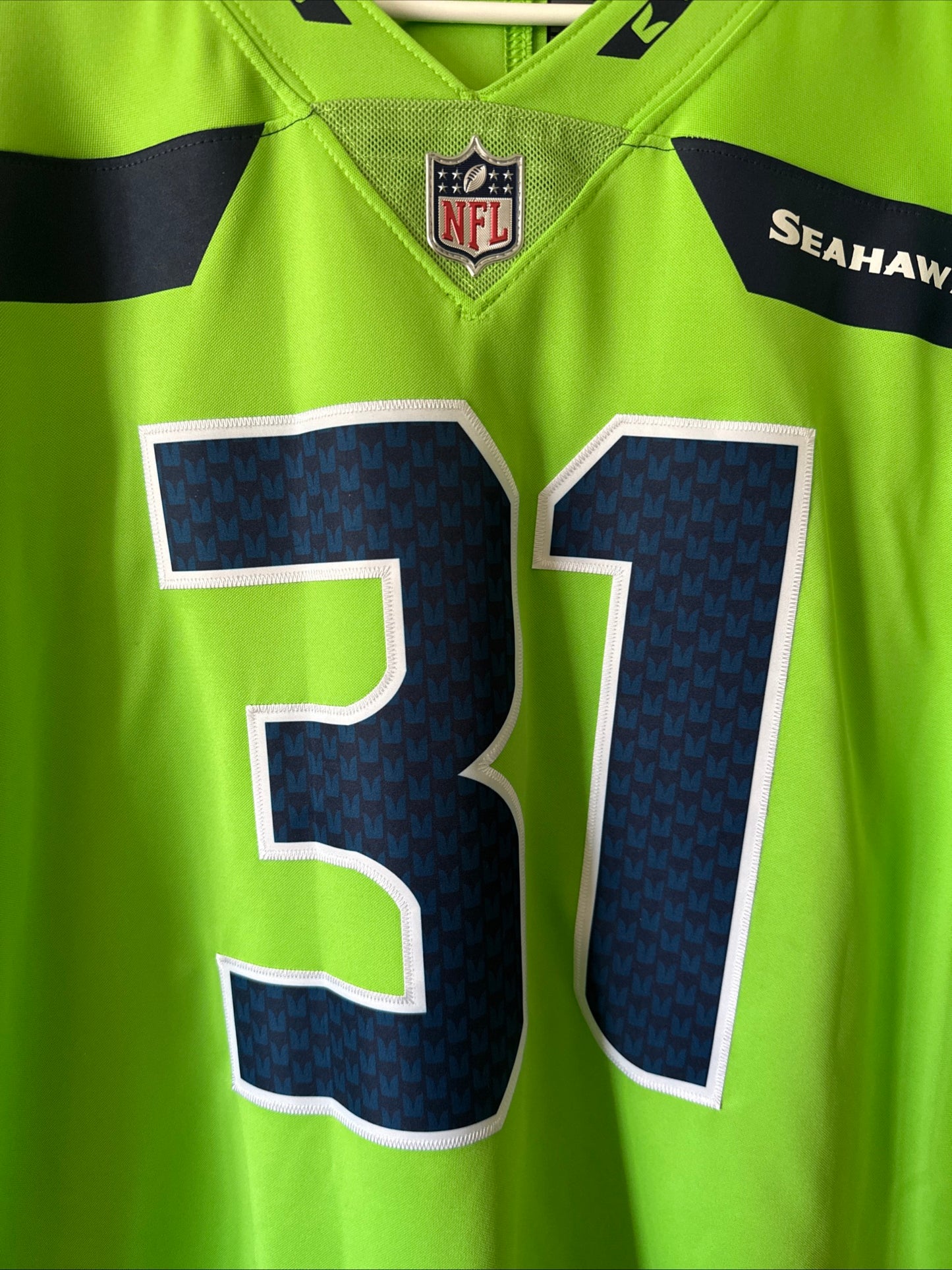 Men’s Nike Kam Chancellor #31 Seahawks Vapor Lmtd Color Rush Jersey Sz L - RARE