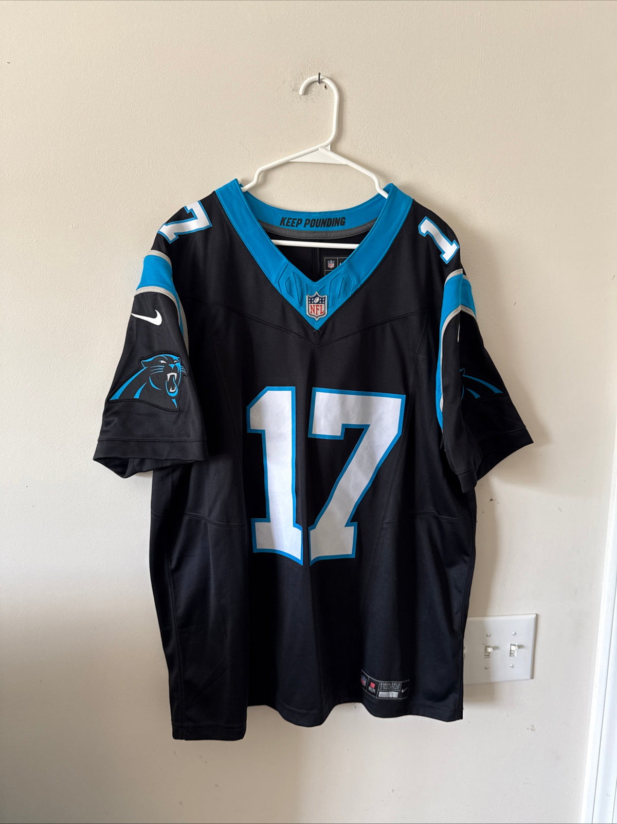 Men’s Nike Xavier Legette #17 Carolina Panthers Vapor Lmtd Jersey Sz XL - RARE