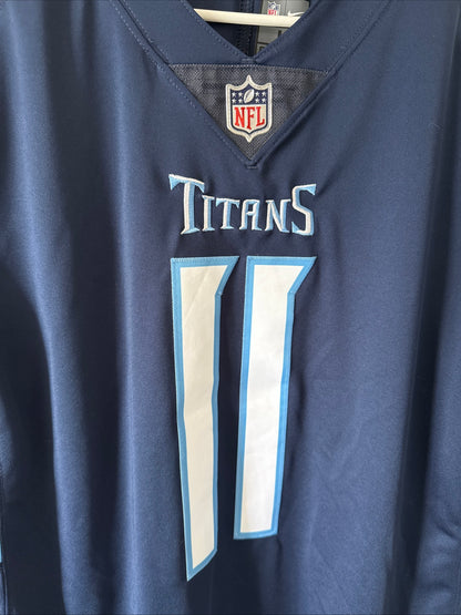 Men’s Nike AJ Brown #11 Tennessee Titans Vapor Lmtd Jersey Sz L - Blue RARE