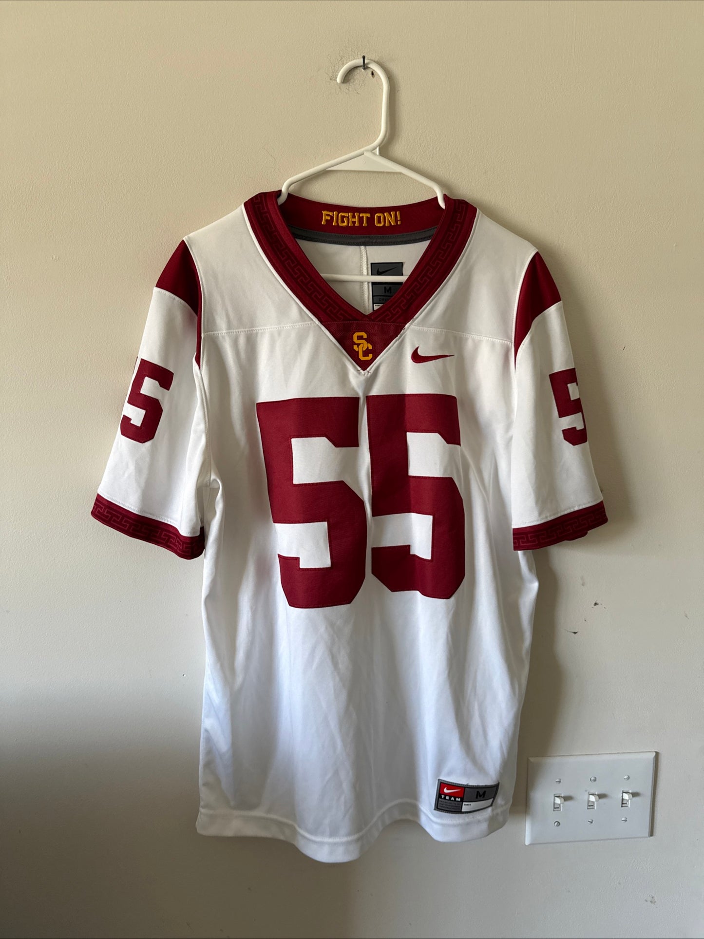 Men’s Nike USC Trojans #55 Limited Away NCAA Game Football Jersey Sz M - RARE