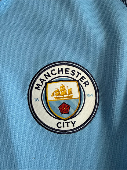 MEN’S NIKE MANCHESTER CITY 2015/16 HOME FOOTBALL JERSEY SZ M - BLUE NWT RARE