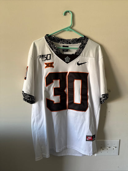 Men's Nike Chuba Hubbard #30 Oklahoma State Cowboys NCAA Jersey Sz M - RARE