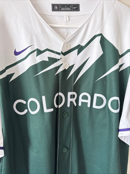 MEN’S NIKE TREVOR STORY #27 COLORADO ROCKIES CITY CONNECT MLB JERSEY SZ XL RARE
