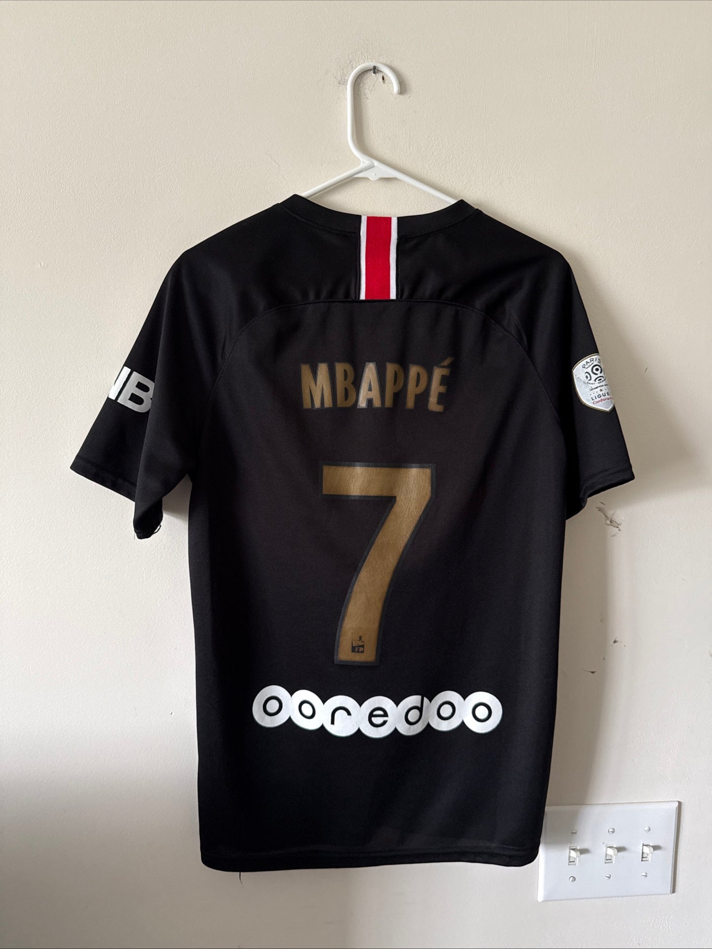 Men’s Nike Kylian Mbappe #7 PSG 2018/19 Third Kit Jersey Sz M - Black RARE